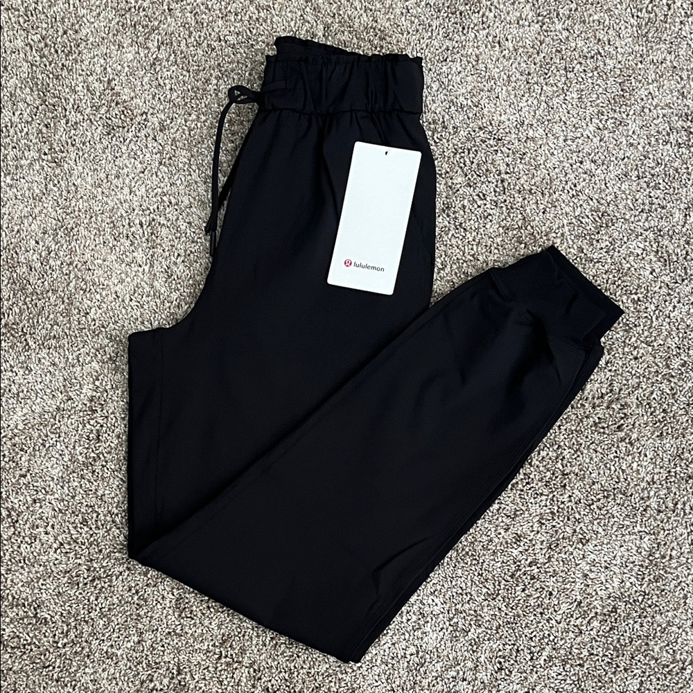 Lululemon Black Drawstring High Rise Joggers